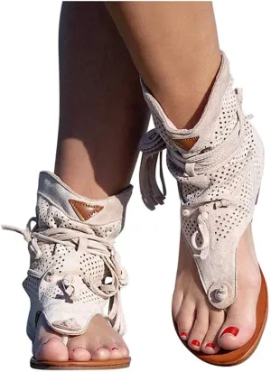 Flip Flops Sandals Fringes Thong Flats Shoes For Women Suede Tassels Womens Retro Casual Tassel Sandals