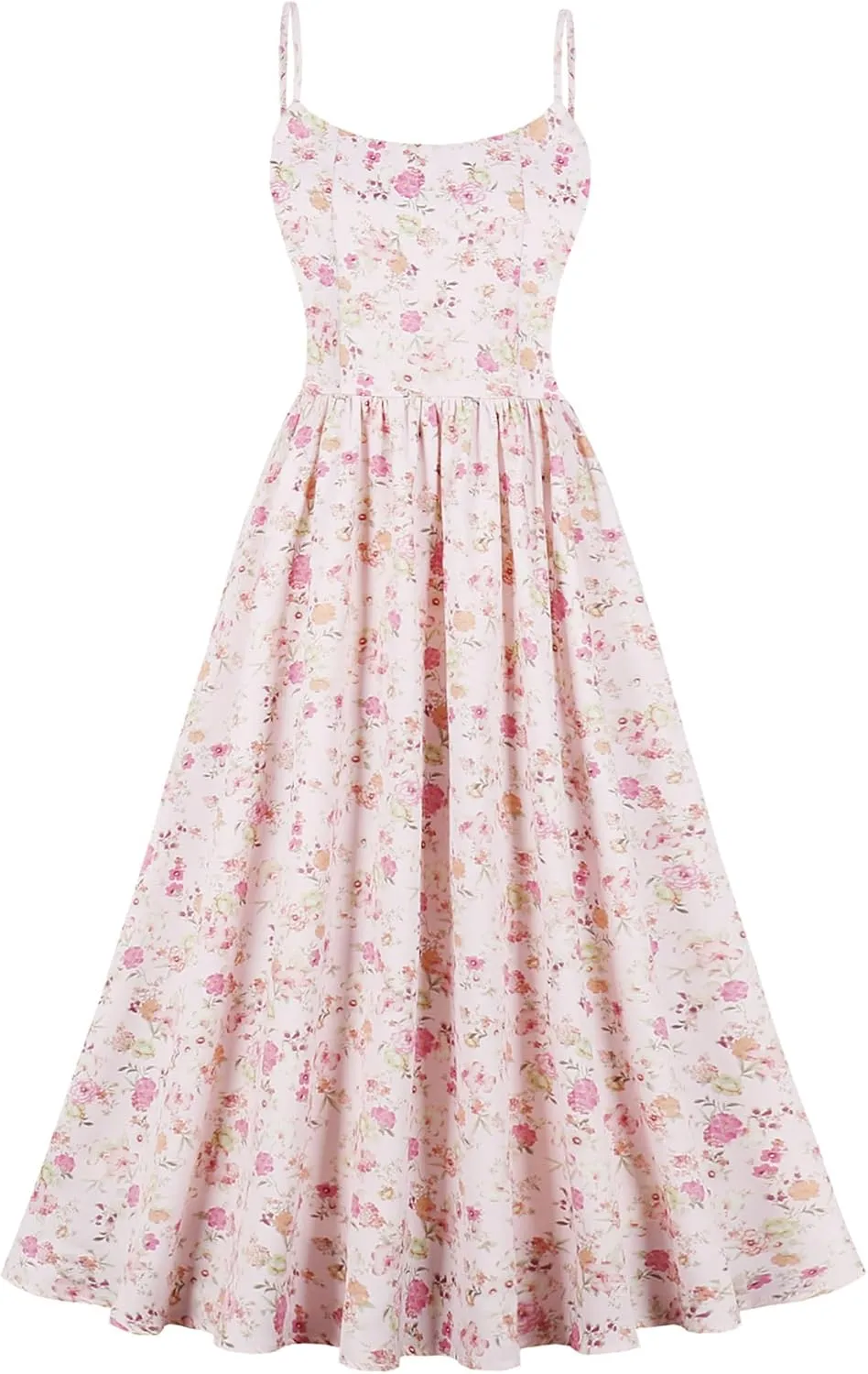 Floral Corset Dress Solid Long Dress Low Cut Dress Open Back Summer Dress