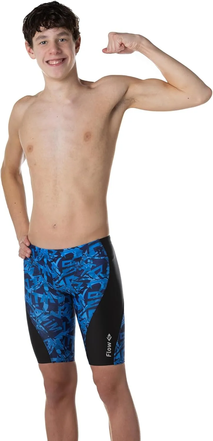 Flow Splice Jammer Swimsuits - Swim Jammers for Swimming in Boys Size 21 to 32