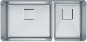 Franke Pescara 38-in. x 18-in. 18 Gauge Stainless Steel Undermount Double Bowl Kitchen Sink - PTX160-37-CA