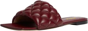 FSJ Women Fashion Open Square Toe Slide Sandals Slip on Slipper Flats Office Date Ladies Shoes