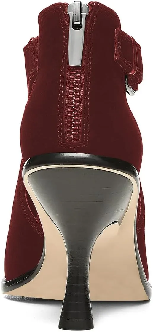 FSJ Women Peep Open Toe High Heel Sandals Cutout Ankle Strap Buckle Booties with Back Zipper Fashion Cocktail Nightclub Pumps Shoes Size 4-16 US