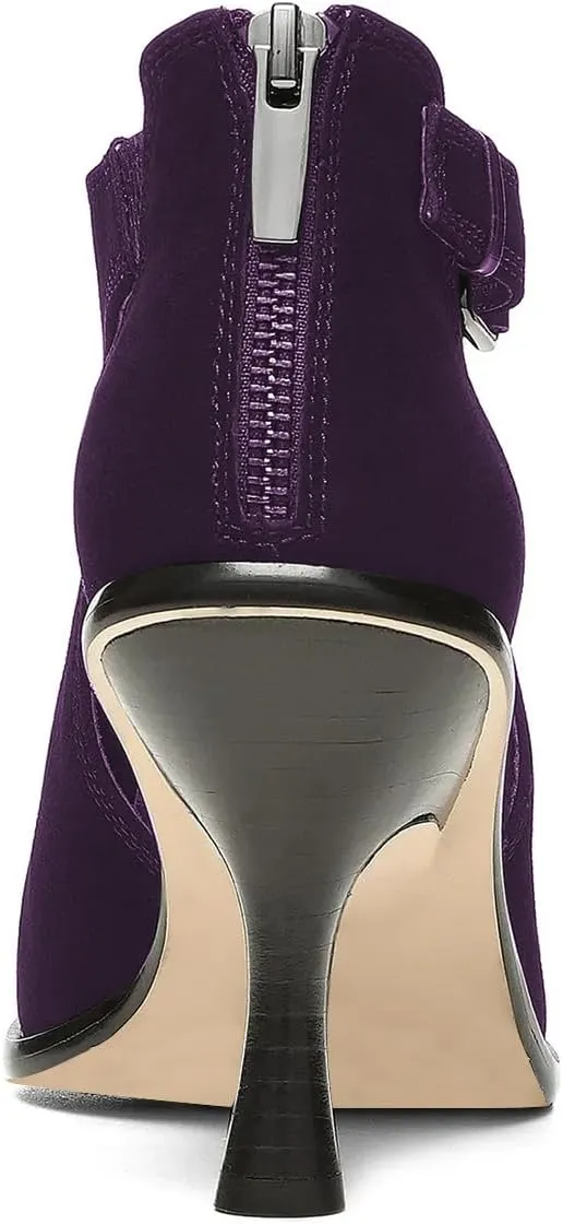 FSJ Women Peep Open Toe High Heel Sandals Cutout Ankle Strap Buckle Booties with Back Zipper Fashion Cocktail Nightclub Pumps Shoes Size 4-16 US