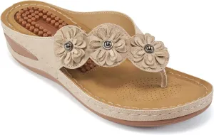 FUDYNMALC Sandals for Women Wedge Shoes: Summer Womens Platform Flip Flops Comfortable Casual Dressy Wedges Sandal