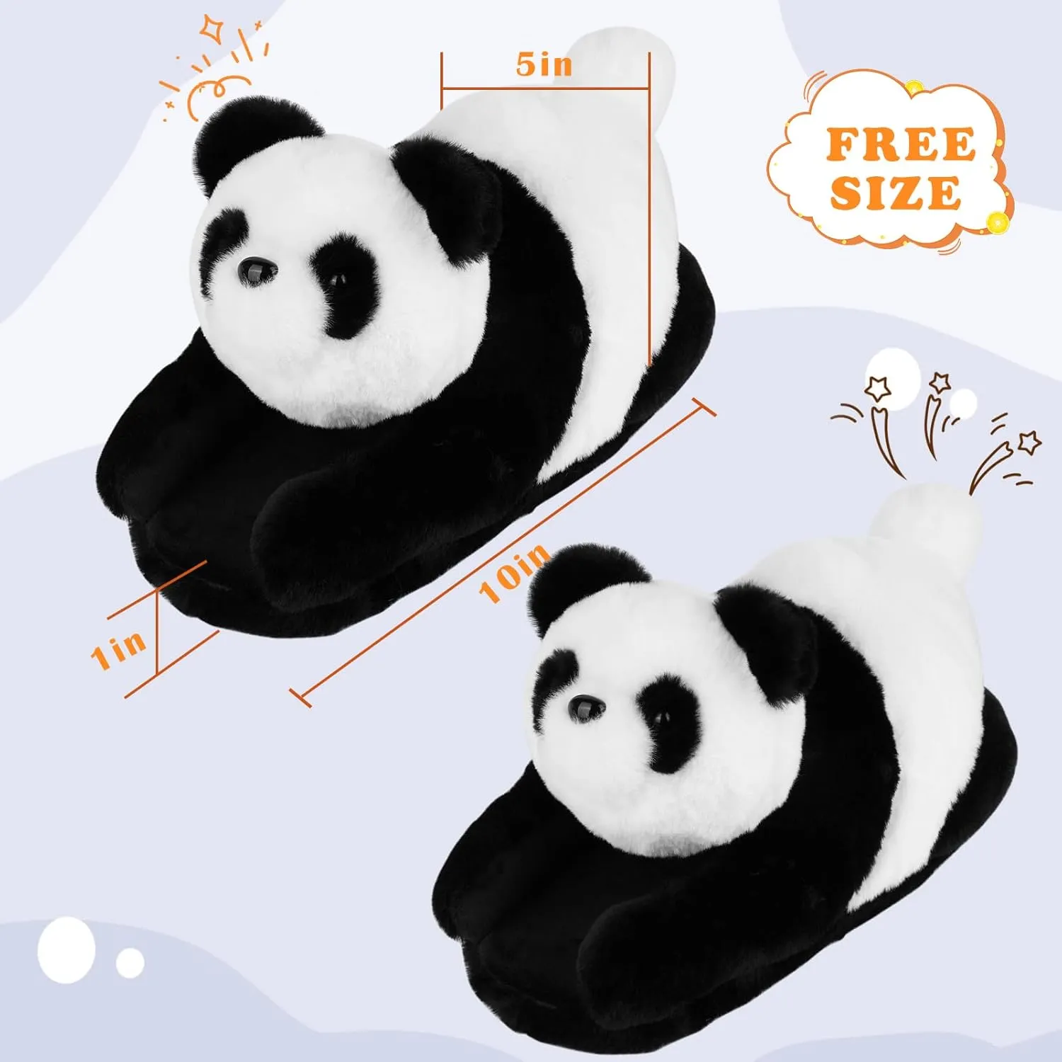 Funny Animal Slippers for Women, Cartoon Cute Fluffy Animal Slippers Cotton Soft Memory Foam Indoor Slippers,Birthday Gifts for Women