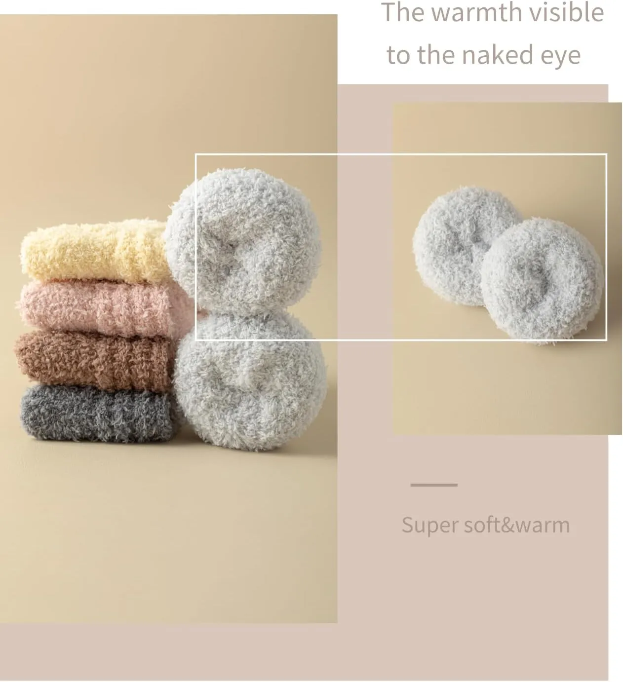 Fuzzy Socks Super Soft,Cozy Soft Fluffy Cute Slipper Socks Sleeping Warm Socks For Women And Men