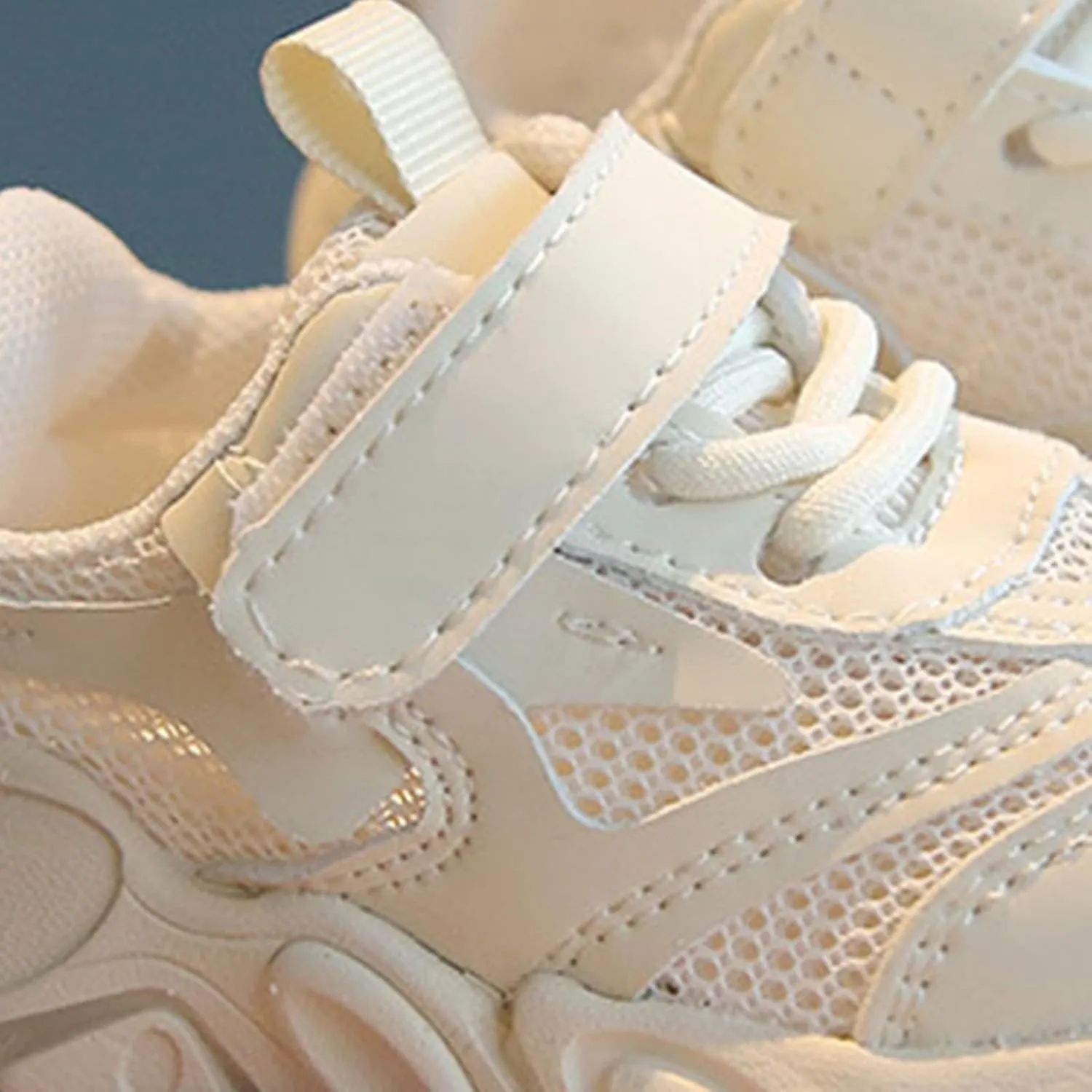 Girls Kids Ankle Hook and Loops Sneaker Mesh Breathable Light Outdoor Running Sport Shoes Sole Non Slip Baby Kids Shoes