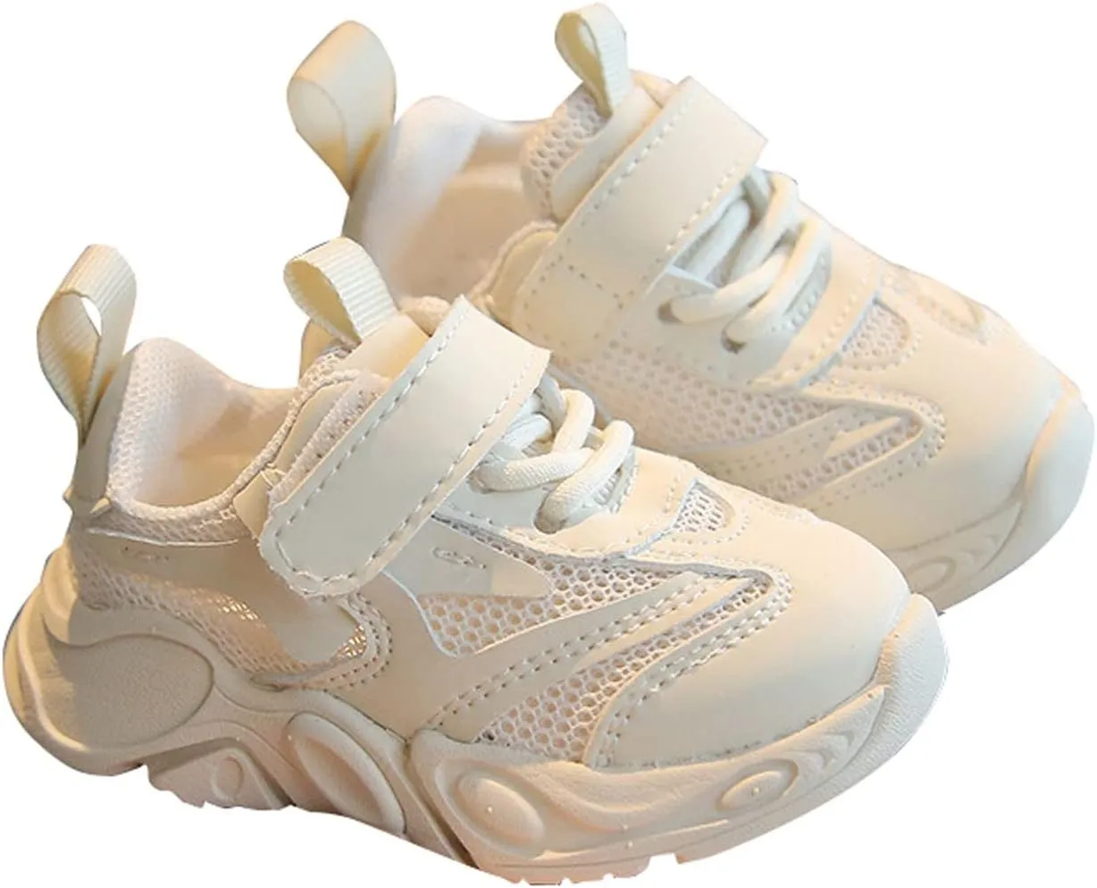 Girls Kids Ankle Hook and Loops Sneaker Mesh Breathable Light Outdoor Running Sport Shoes Sole Non Slip Baby Kids Shoes