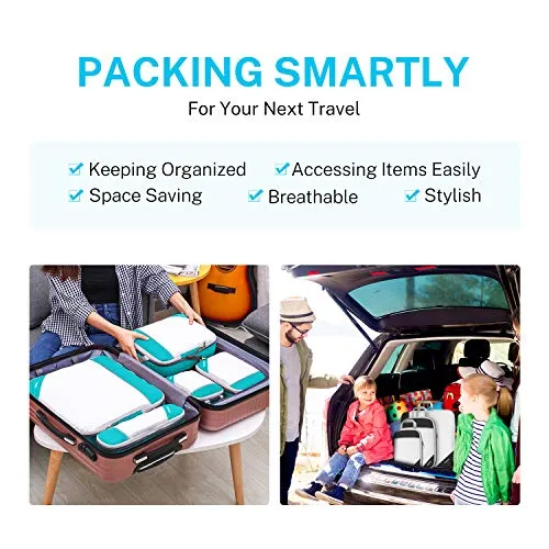 Gonex Compression Packing Cubes Mesh Organizers