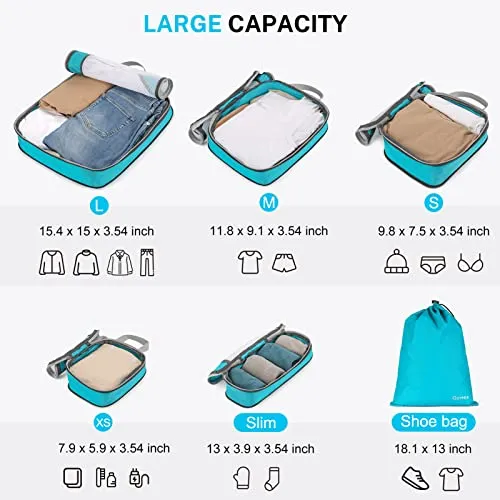Gonex Compression Packing Cubes Mesh Organizers