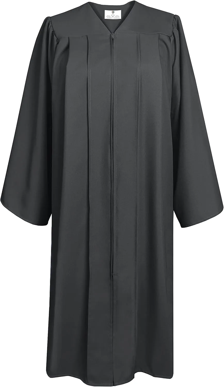 GradPlaza Matte Choir Robe for Church Baptism Officiant Confirmation Costume,Graduation Gown for School,Judge Pastor Robes