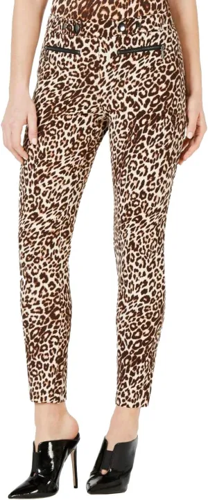 GUESS $89 Womens New Brown Animal Print Double Snap Pants 0 B B