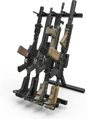 Gun Rack,Portable Rifle Rack Stand, Heavy Duty Steel Indoor Outdoor Gun Racks, Folding Gun Rack Stand for Shooting Hunting Range