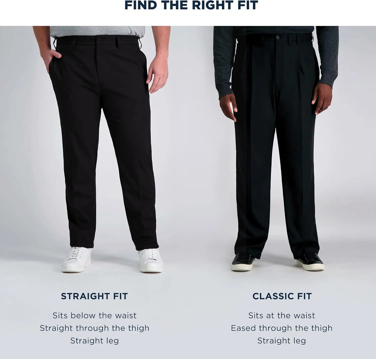 Haggar Men's Cool 18 Pro Classic Fit Flat Front Casual Stretch Performance Golf Pant