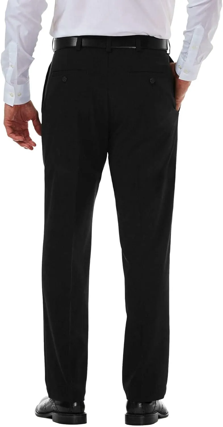 Haggar Men's Cool 18 Pro Classic Fit Flat Front Casual Stretch Performance Golf Pant