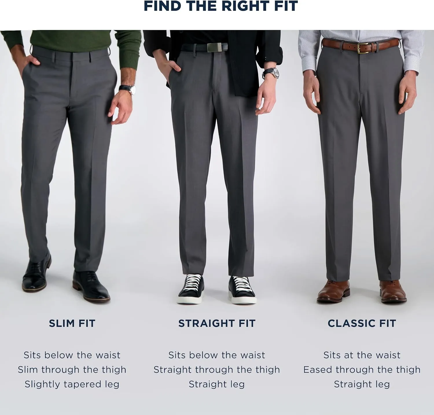 Haggar Men's Premium Comfort Tonal Plaid Classic Fit Flat Front Stretch Dress Pant
