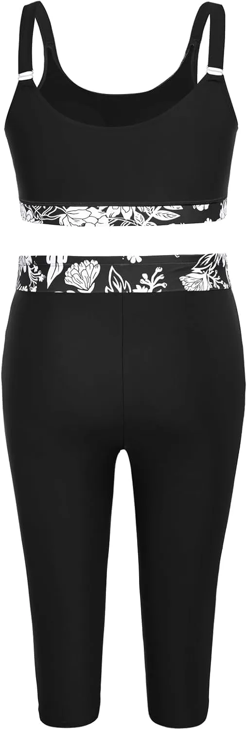 Hanna Nikole Women 3 Pieces Plus Size Rash Guard Swimwear Sun Protection Surfing Bathing Suits Long Sleeve Swimsuits
