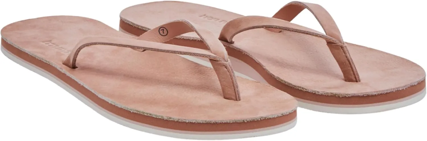 Hari Mari- Meadows- Women's Nubuck Leather Slim Fit Flip Flops with Soft V-Cut Strap- No Break Ins, Firm Arch Support, and Slim Contoured Sandal Profile