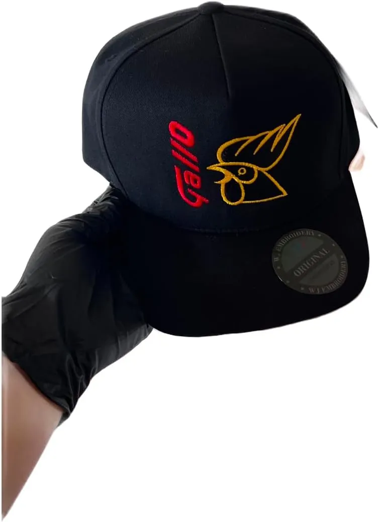 Hats Gorra Gallo Guatemala Bordado Ajustable Black