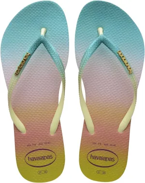 Havaianas Slim Gradient Sunset Flip Flop Sandal Lime Green 35/36 Brazil (US Men's 4/5, Women's 5/6) M