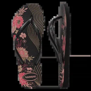Havaianas Slim Organic Thongs - Black