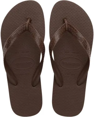 Havaianas Women's Color Flip Flops - Spring & Summer Style Sandals, Dark Brown, 7/8