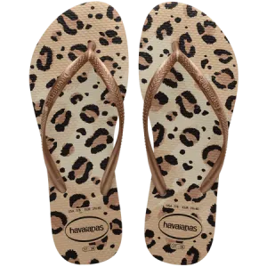 Havaianas - Women's Slim Animal Print Flip Flops - Beige (Add-On)