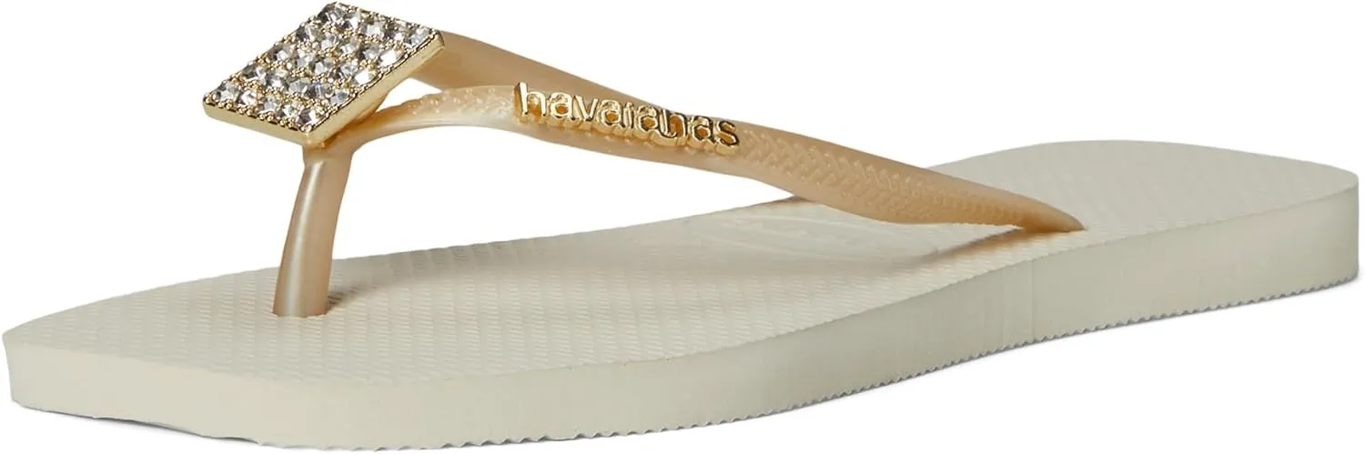 Havaianas Women's Slim Crystal Square Elegance Sandals Flip-Flop