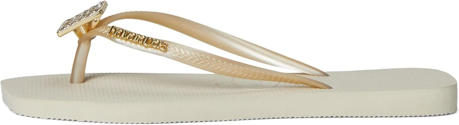 Havaianas Women's Slim Crystal Square Elegance Sandals Flip-Flop