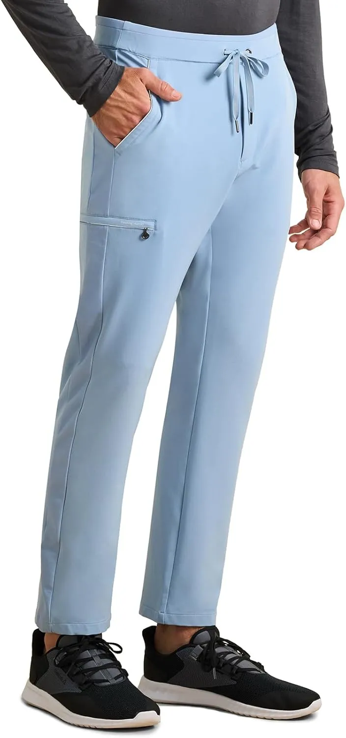 Healing Hands Men's Scrub Pant Nash Pant with 6 Pockets, Moisture Wicking, 360° Stretch & Recycled Poly HH101