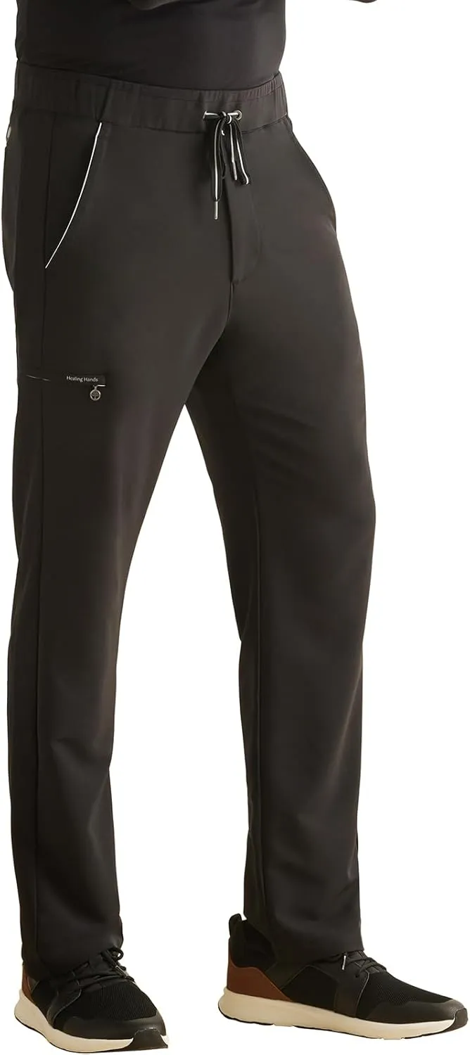 Healing Hands Men's Scrub Pant Nash Pant with 6 Pockets, Moisture Wicking, 360° Stretch & Recycled Poly HH101