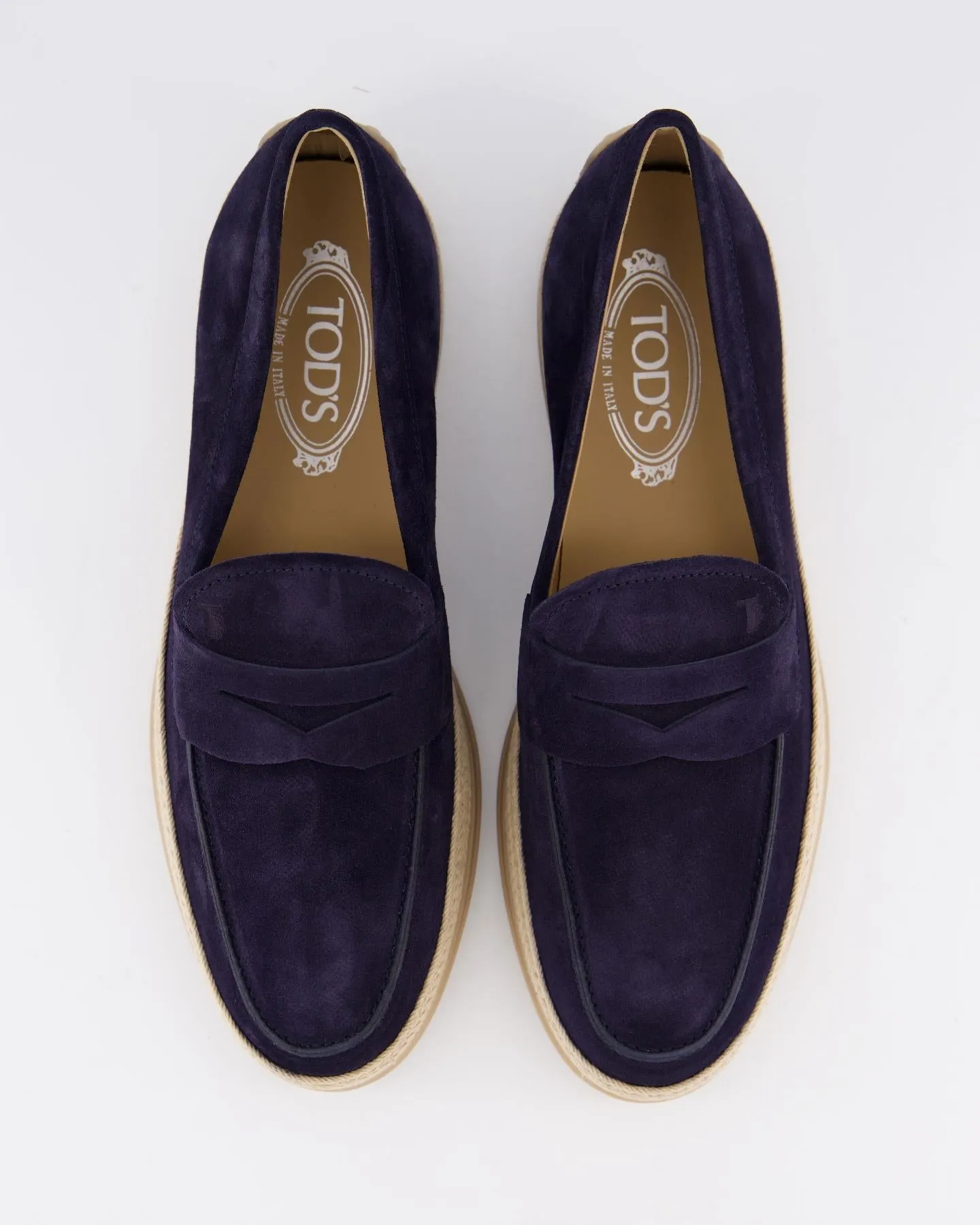 Heren Gomma Rafia Mocassin Blauw