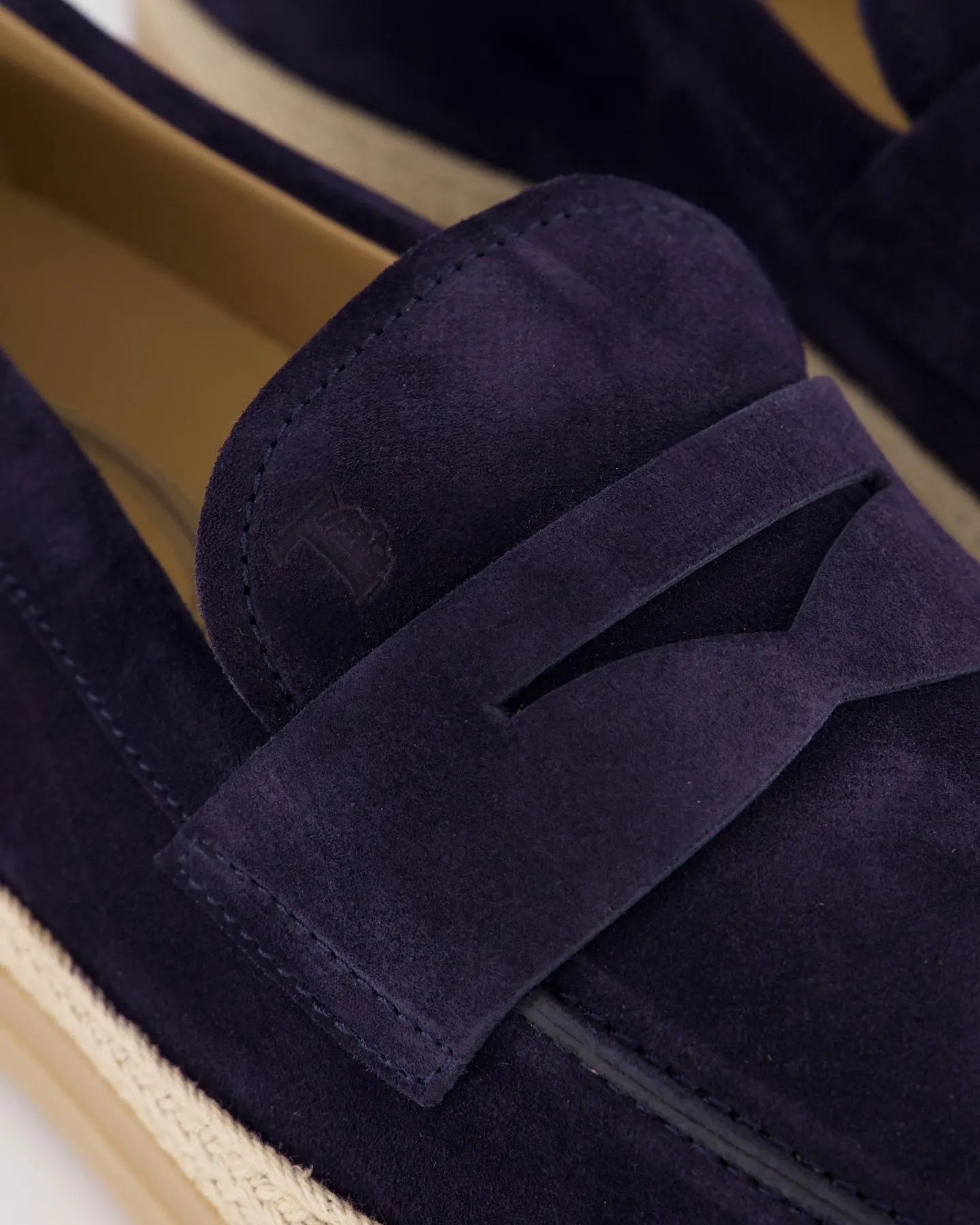 Heren Gomma Rafia Mocassin Blauw
