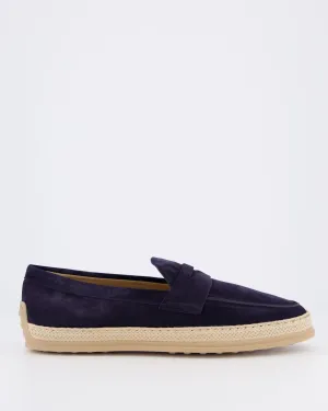 Heren Gomma Rafia Mocassin Blauw