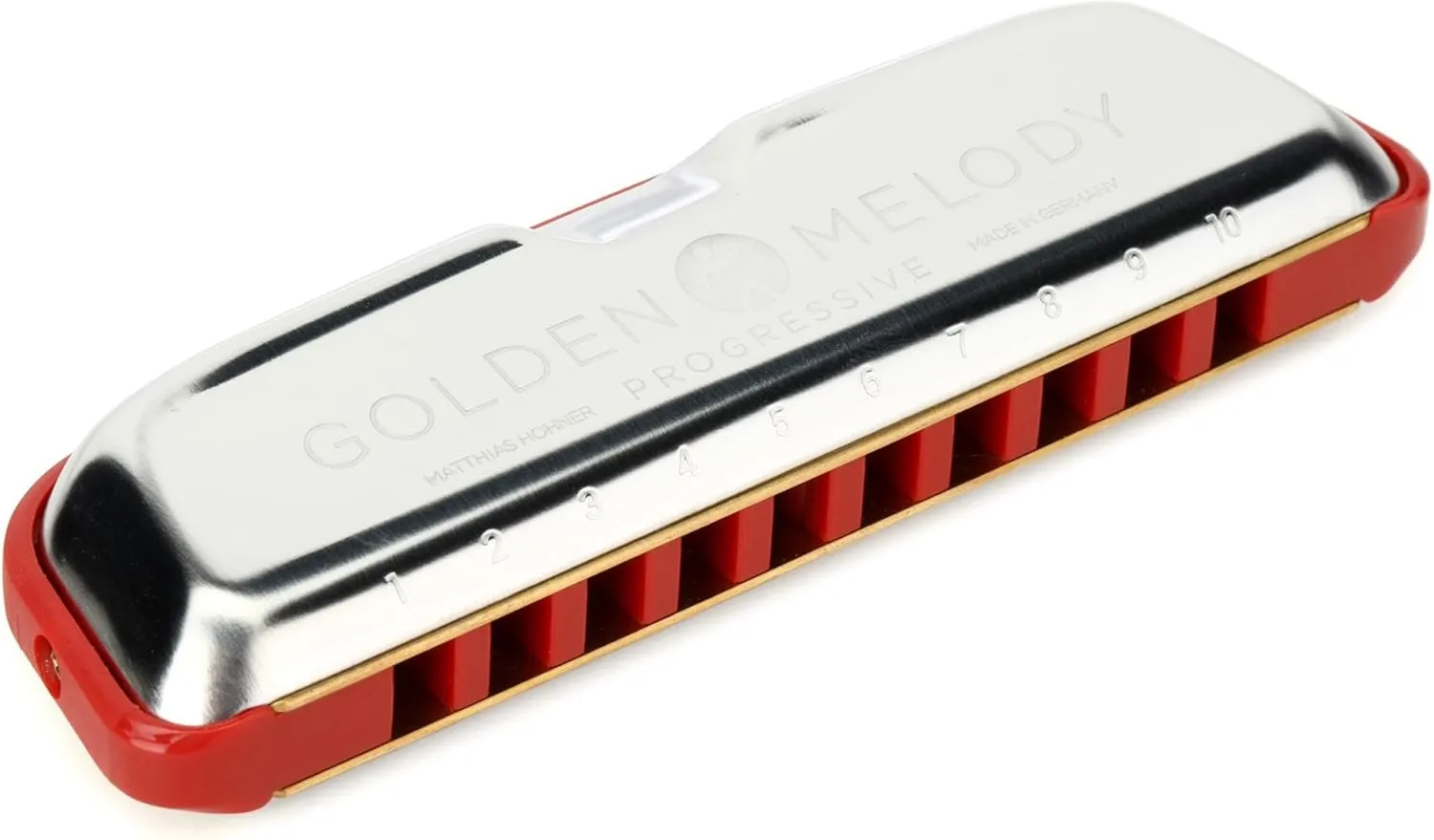 Hohner Golden Melody Progressive Harmonica, Key of Bb Flat (M544BX-BB)