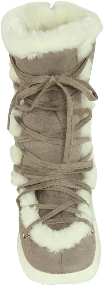 Home Slipper Women's Winter Warm Faux Fur Indoor House Boot Slippers Shoes