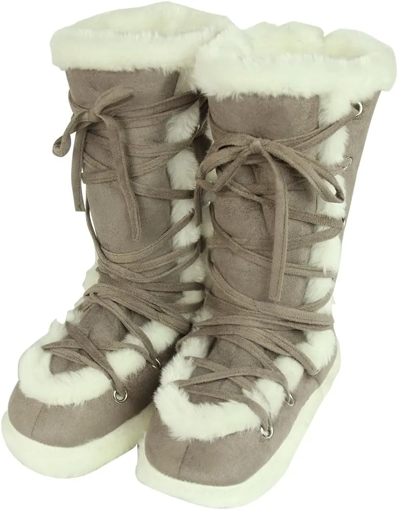 Home Slipper Women's Winter Warm Faux Fur Indoor House Boot Slippers Shoes