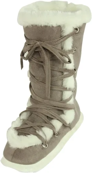 Home Slipper Women's Winter Warm Faux Fur Indoor House Boot Slippers Shoes