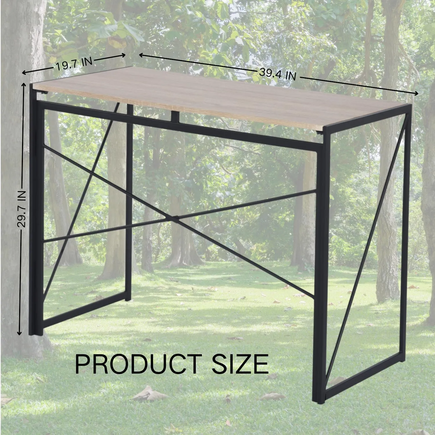 Homy Casa Portable Folding Camp Table – Quick Assembly with Embedded Design, Easy Storage & Transport, Sleek and Sturdy for Outdoor Adventures (Oak, Large)