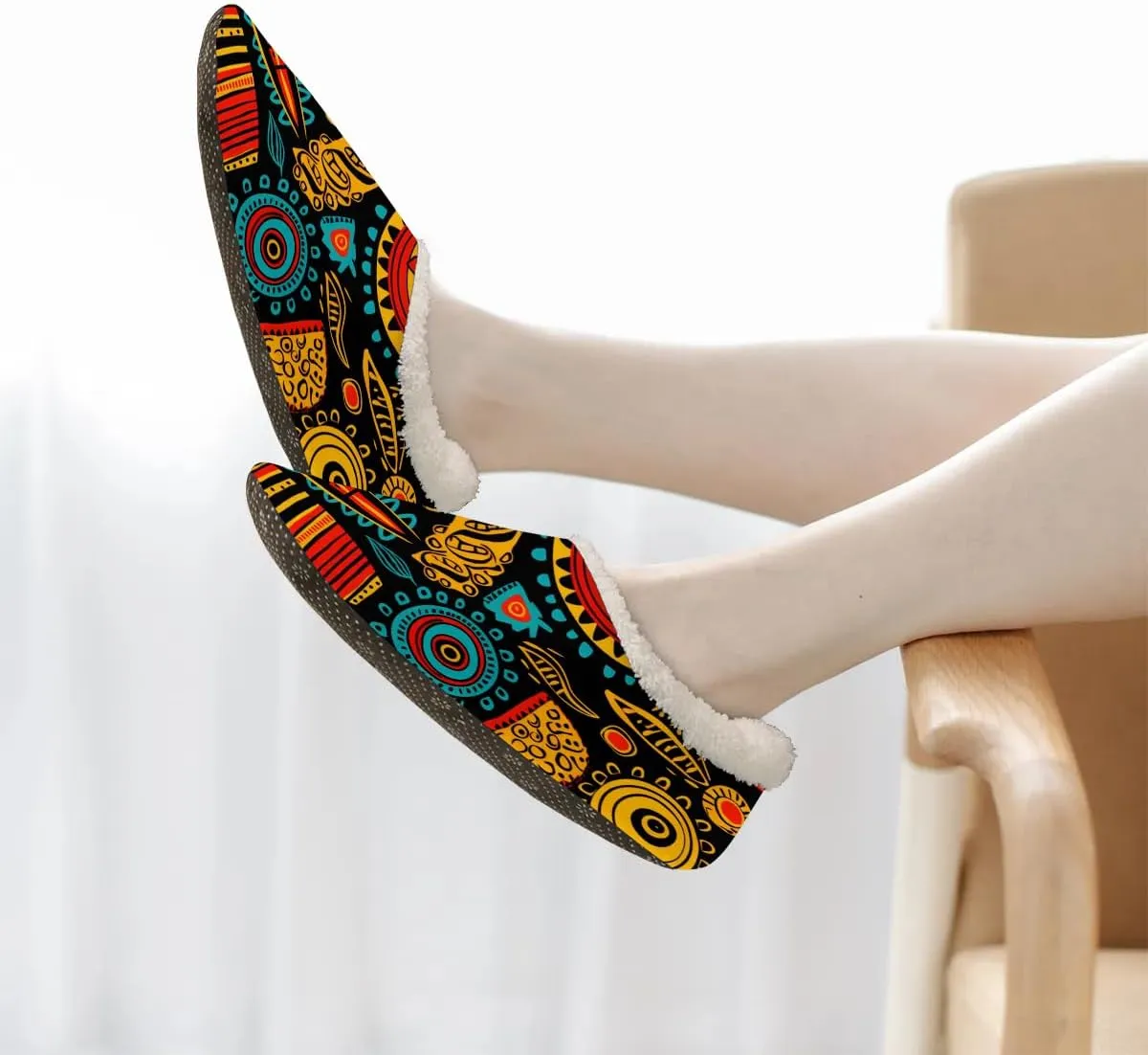 House Slippers for Women Men, Animal Fuzzy Soft Cozy Non Slip Slipper Socks for Indoor Outdoor