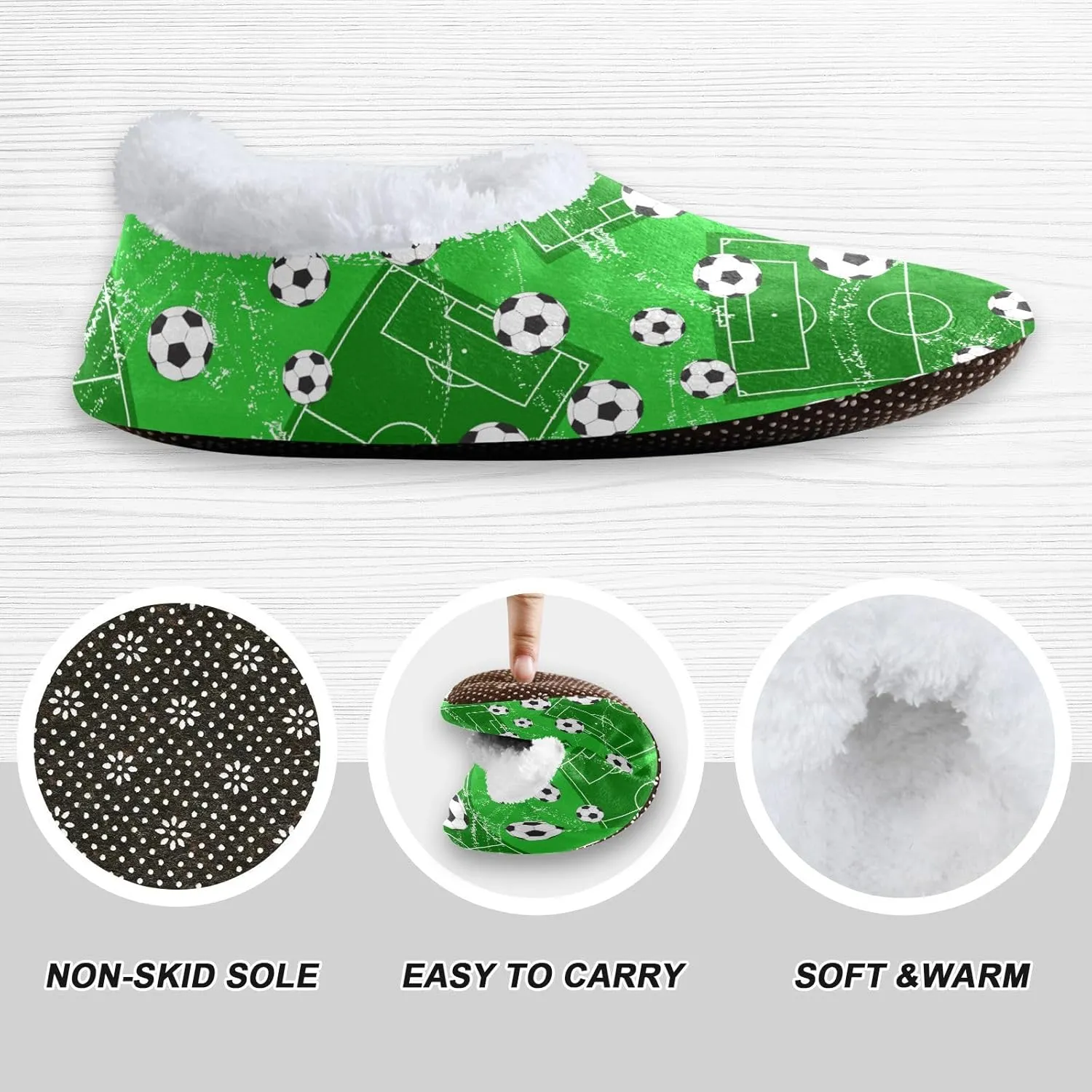 House Slippers Fuzzy Memory Foam Soft Slipper Socks for Woman Men
