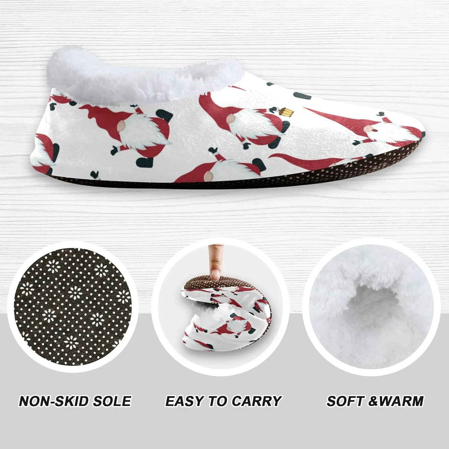House Slippers Fuzzy Memory Foam Soft Slipper Socks for Woman Men