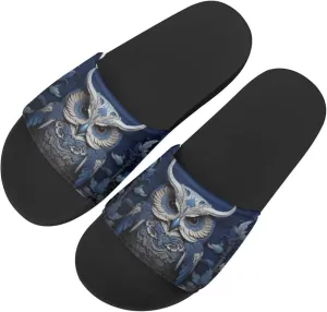 Howilath EVA Single Band Slide Sandals, Novelty Cartoon Animals Pattern Soft Sole Open Toe Non Slip Flat Sandals for Women Girls
