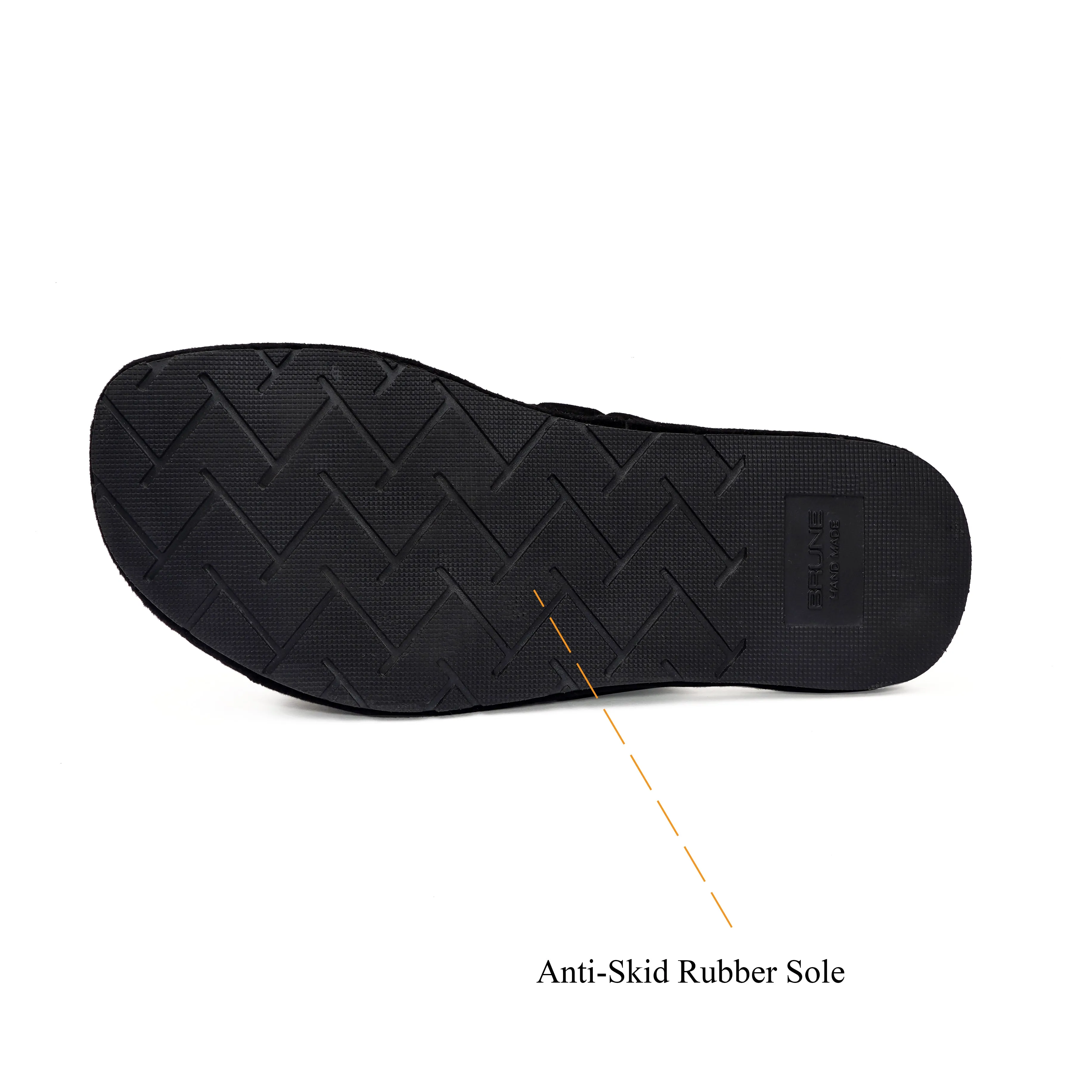 Italian Black Velvet Slipper with Diamond Stitched Broader Toe Strap