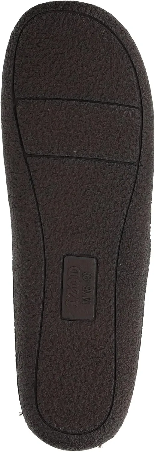 IZOD Men Classic Moccasin Slipper - Warm, Soft, Slip On