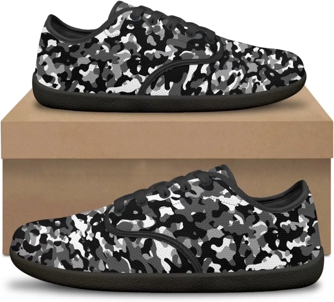 Jeiento Camouflage Theme Barefoot Shoes Men Zero Drop Shoes Mens Workout Shoes