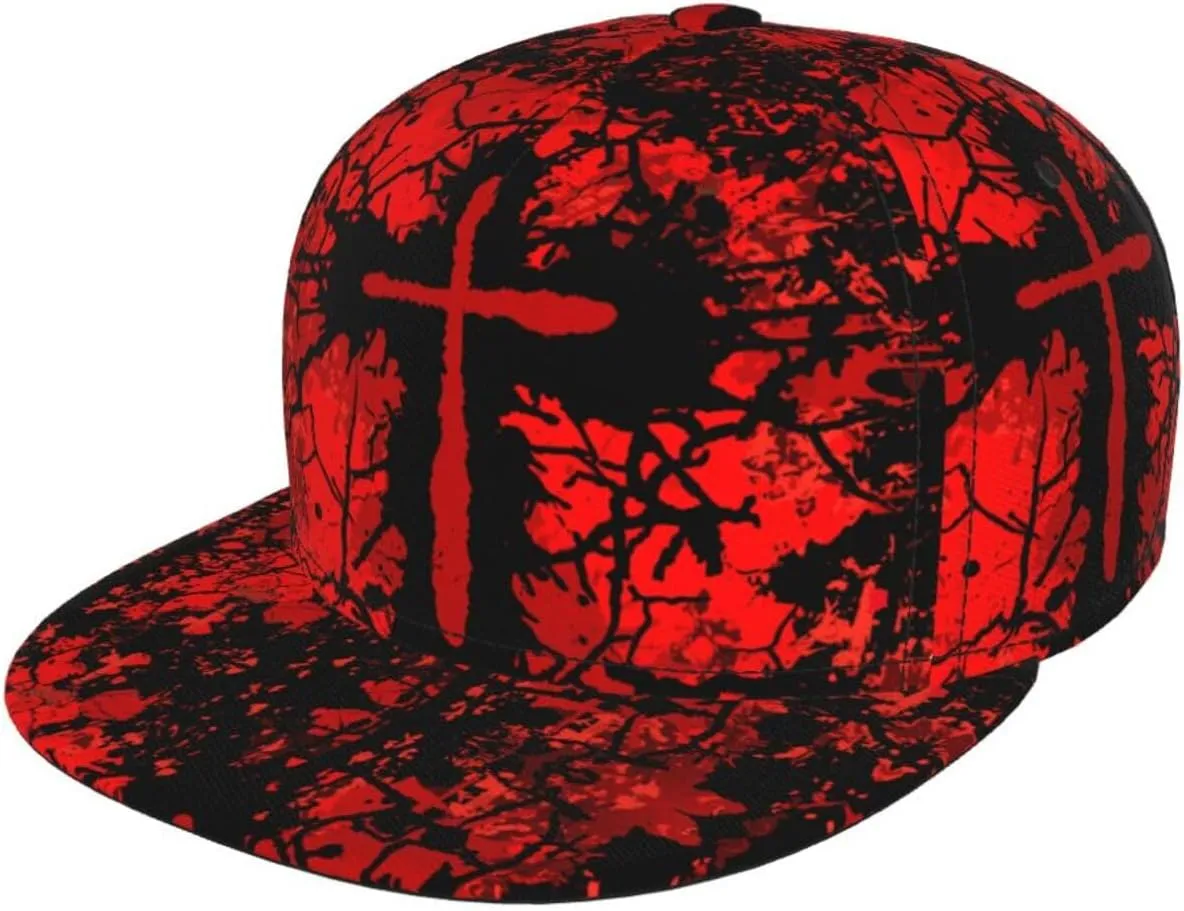 Jesus Baseball Cap for Men Adjustable Flat Bill Brim Cap for Travel Hiking and Outdoor Sports