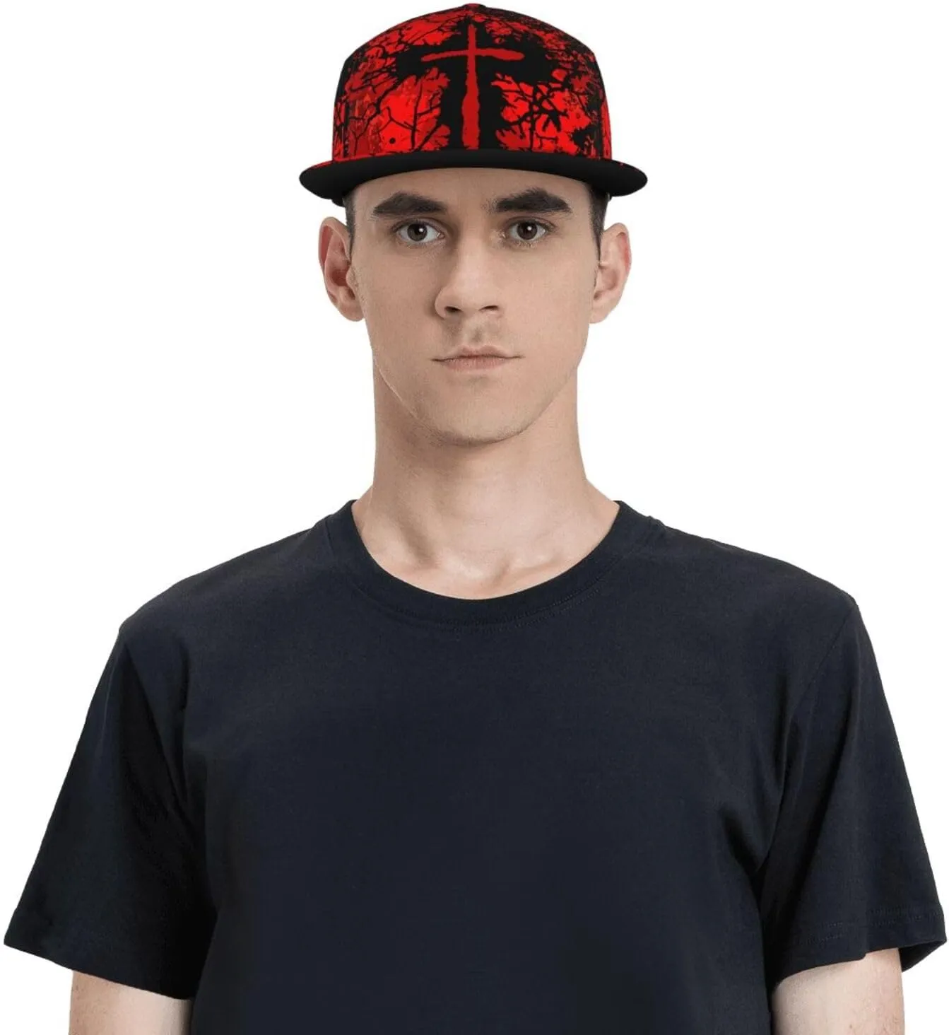 Jesus Baseball Cap for Men Adjustable Flat Bill Brim Cap for Travel Hiking and Outdoor Sports