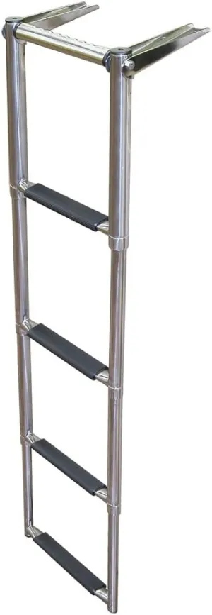 JIF Marine EQB4 Over Platform Telescoping Boat Ladder, 4-Step