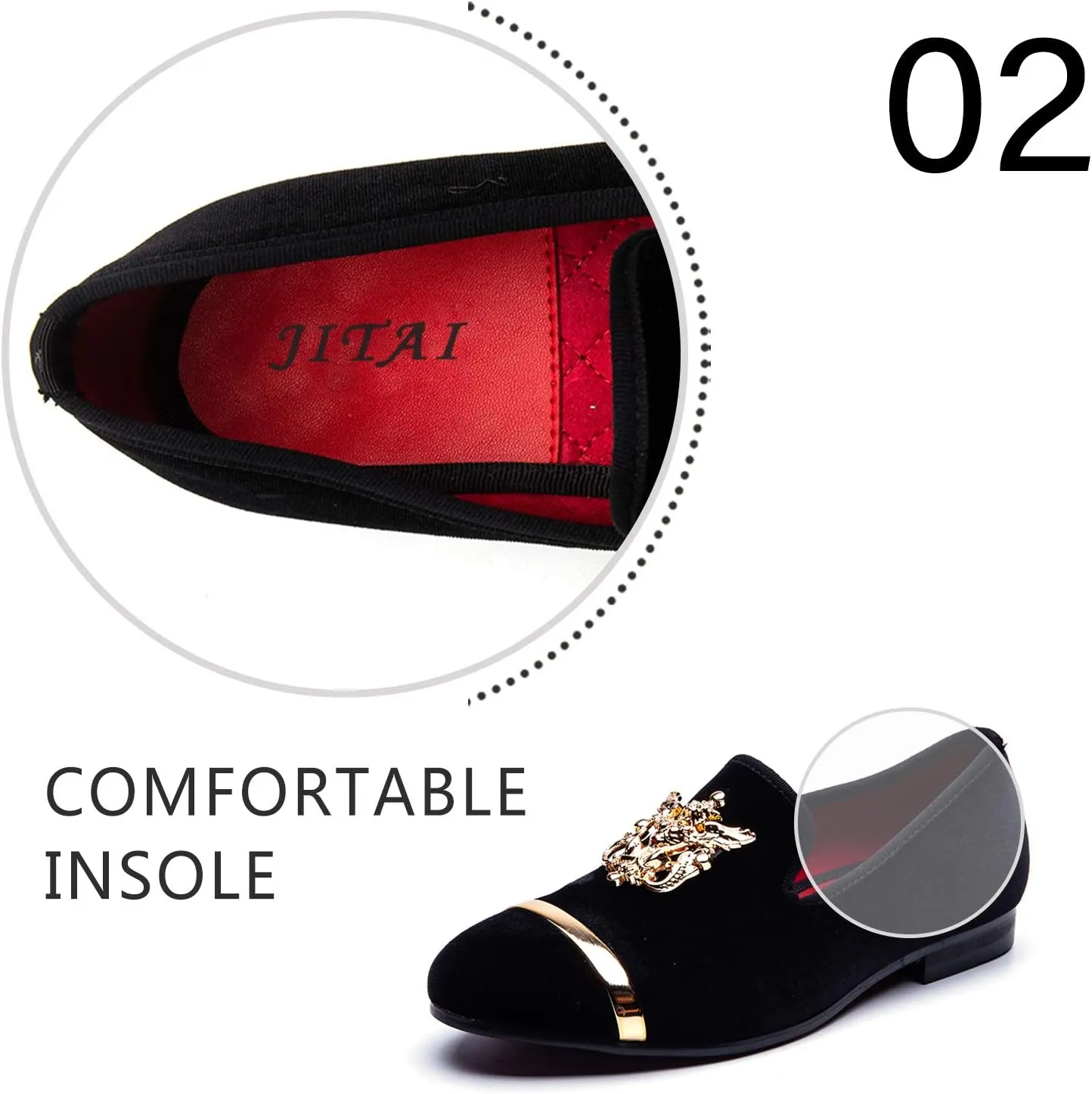 JITAI Men's Penny Slip-On Leather Lined Loafer Luxury Men Shoes